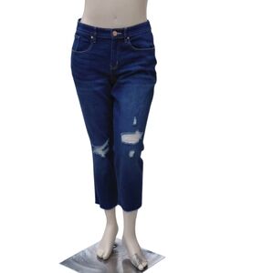 90026....Lane Bryant Straight Ankle Jeans Size 14, 32" Waist 24" Inseam 10" Rise